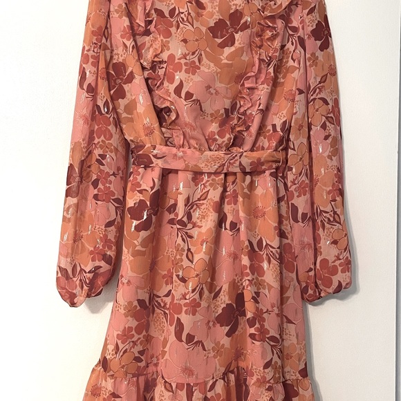 NWT Lauren Conrad Floral  Print Ruffle Mini Dress. - Picture 4 of 16